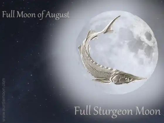 Meditazione della super luna piena dello storione
